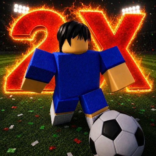 Build A Soccer Squad Roblox game icon showing the 2X rewards update